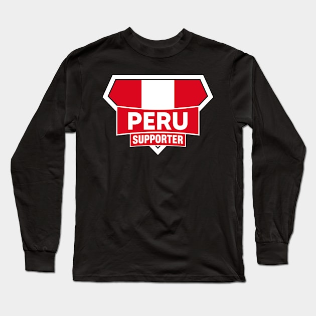 Peru Super Flag Supporter Long Sleeve T-Shirt by ASUPERSTORE